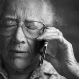 man talking on a smartphone