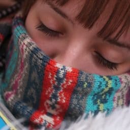 woman feeling ill